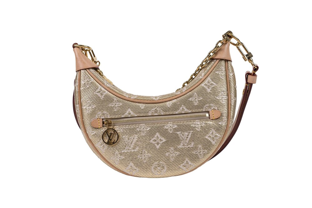 Louis Vuitton Gold Loop Shoulder Bag Monogram Jacquard Gold Hardware